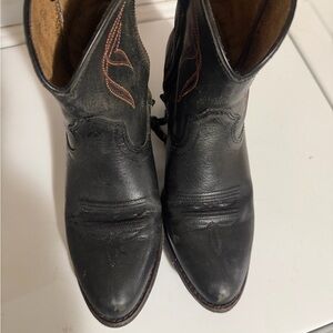 Ariat Black Leather Women's Western Ankle Boots